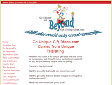 Tablet Screenshot of gouniqueandbeyondgiftgiving-ideas.com